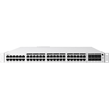 Meraki 48-port Gbe Switch - 48 Ports - Manageable - 3 Layer Supported - Modular - 350 W Power Consumption - Twisted Pair, Optical Fiber - 1U High - Rack-mountable - Lifetime Limited Warranty