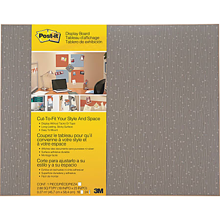 Post-it® Cut-to-Fit Display Board 558, 18 in x 23 in Charcoal