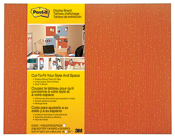 Post-it Cut-to-Fit Display Board, 18" x 23", Tang