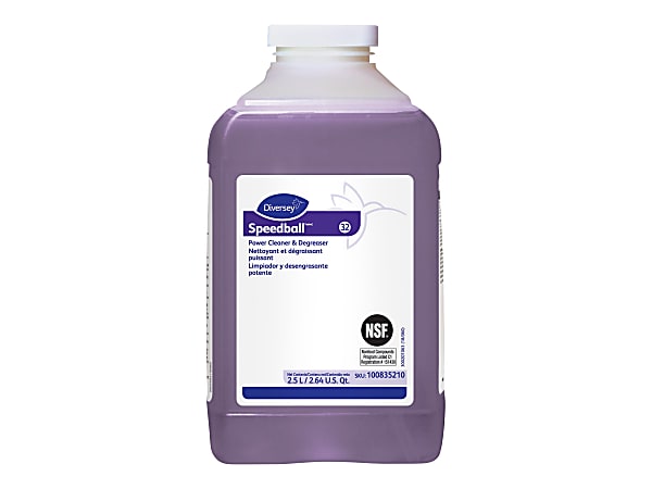 Diversey Speedball Power Cleaner & Degreaser Concentrate, 2.6 Quart, Fresh Lemon/Citrus Scent, Carton Of 2 Jugs