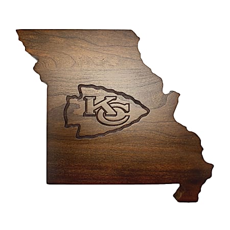 Imperial NFL Wooden Magnetic Keyholder, 8”H x 7-1/2”W x 3/4”D, Kansas City Chiefs