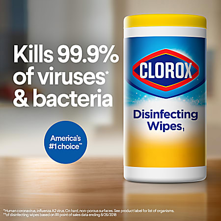 Clorox Disinfecting Wipes 7 x 8 Citrus Blend Scent Canister Of 35 ...