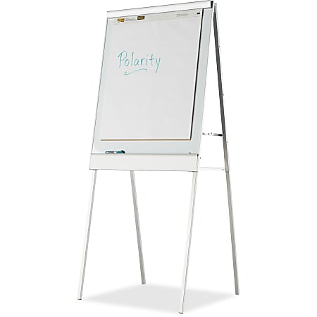 Flip Chart Easel with Double-Sided Whiteboard Magnetic Surface (folding leg  stand) - 2 x 3' (feet) - Micron Tooling