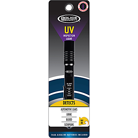 Bostitch Police Security Ultraviolet Inspection Light - AAA - Aluminum - Black