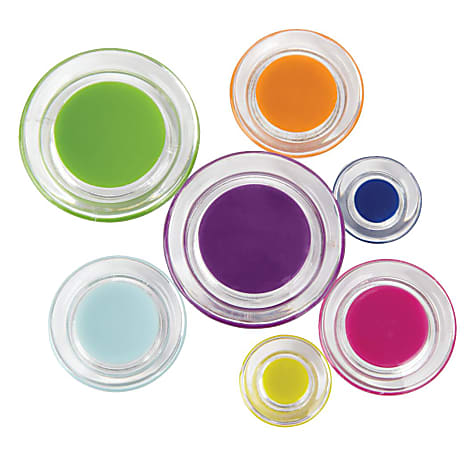 Office Depot Fashion Magnets, Assorted Shapes, Assorted Colors, Pack Of 30