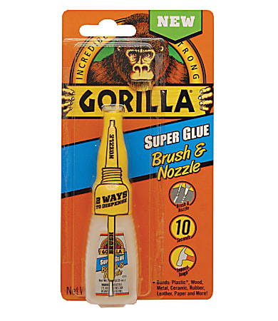 Gorilla™ Super Glue Brush & Nozzle, 0.35 Oz