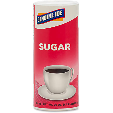 Genuine Joe Sugar - Canister - 20 oz (567 g) - Natural Sweetener - 3/Pack Genuine Joe Sugar - Canister - 20 oz (567 g) - Natural Sweetener - 3/Pack