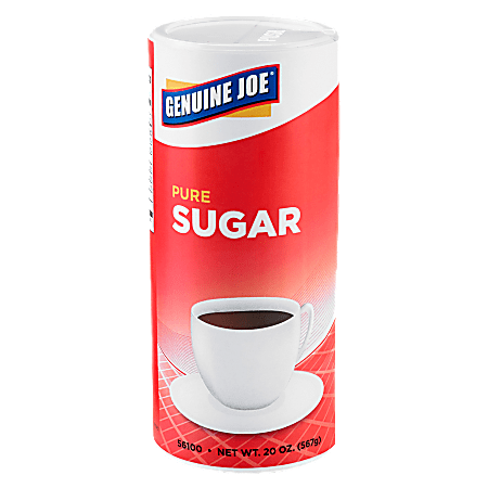 Genuine Joe Pure Sugar Canisters, 20 Oz., Pack Of 3