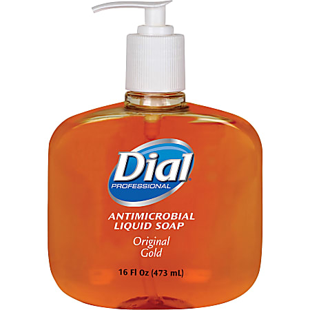 Dial Antimicrobial Liquid Hand Soap Unscented 16 Oz Bottle Office Depot