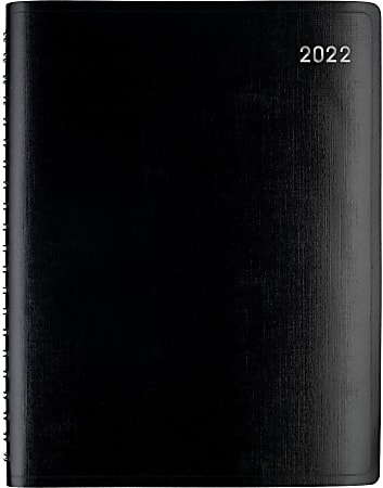 Office Depot® Brand Weekly/Monthly Planner, 8-1/2" x 11", Black, January To December 2022, OD710800