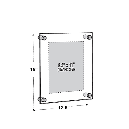 Azar Displays Graphic Size Acrylic VerticalHorizontal Standoff