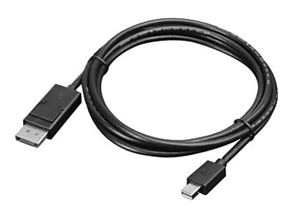 Lenovo Mini-DisplayPort to DisplayPort Cable - 6.56 ft DisplayPort Video Cable for Audio/Video Device, Monitor, TV - First End: 1 x DisplayPort Male Digital Audio/Video - Second End: 1 x Mini DisplayPort Male Digital Audio/Video - Black