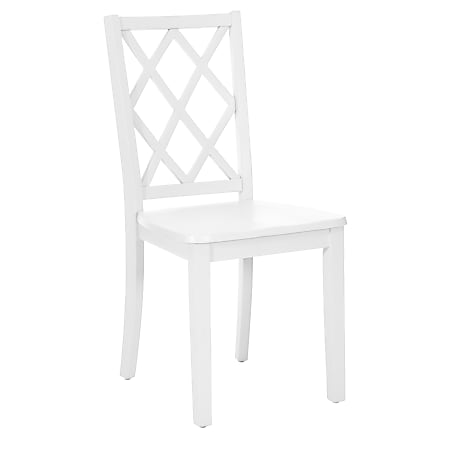 Powell Atwood Wood Side Accent Chair, White