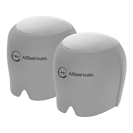 AllSett Health® Cold Gel Ice Head Wrap Hats For Headache And Migraine Relief, 9-1/16” x 5-9/16”, Gray, Pack Of 2 Wrap Hats