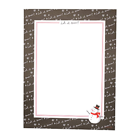 Gartner™ Studios Holiday Stationery Sheets, Let It Snow Chalk, 8 1/2" x 11", Pack Of 80 Sheets