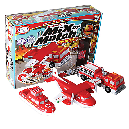 Popular Playthings Magnetic Mix Or Match Vehicles, Fire