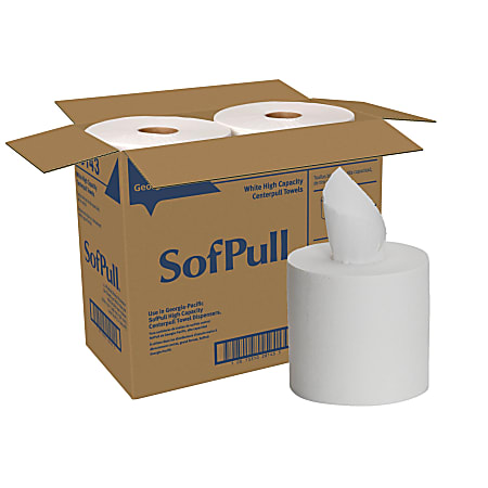 SofPull® by GP PRO High-Capacity Centerpull 1-Ply Paper Towels, 40% Recycled, 560 Sheets Per Roll, Pack Of 4 Rolls