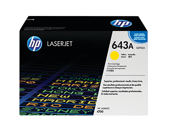 HP 643A Yellow Toner Cartridge, Q5952A