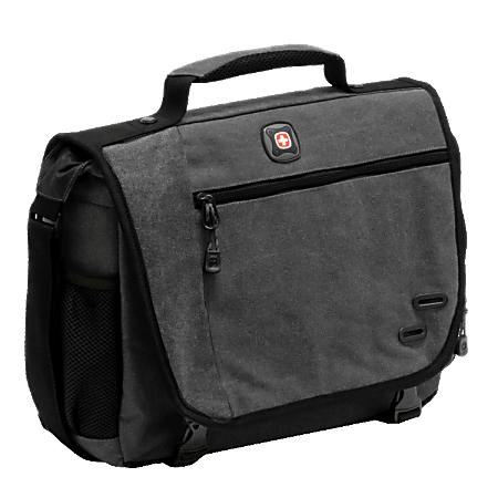 Wenger® Zinc Cotton Computer Briefcase For 14.1" Laptops, Gray or Green (no color choice)