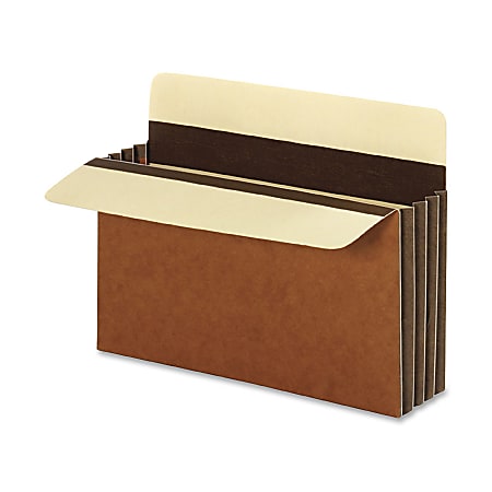 Pendaflex® File Pockets, Heavy-Duty, Extra-Wide Accordion, Letter Size, 3 1/2" Expansion, Brown, Box Of 10