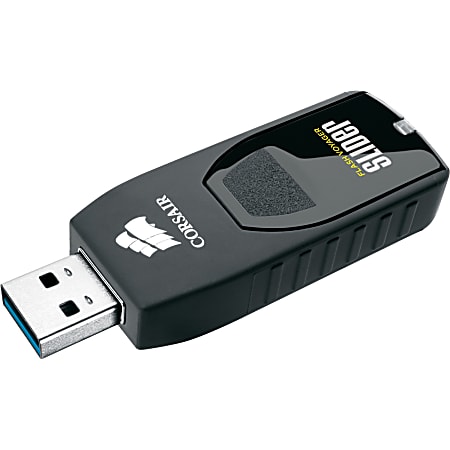 Corsair Flash Voyager Slider USB 3.0 64GB USB Drive - 64 GB - USB 3.0 - Black - 5 Year Warranty