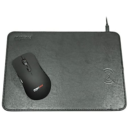 Mobile Edge Wireless Charging Mouse Pad - Wireless - Smartphone - Qi - Charging Capability - Micro USB - 3 x USB - Black - Desktop
