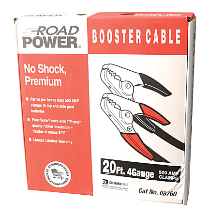 Southwire Booster Cable, 20', 2/1 AWG, Black