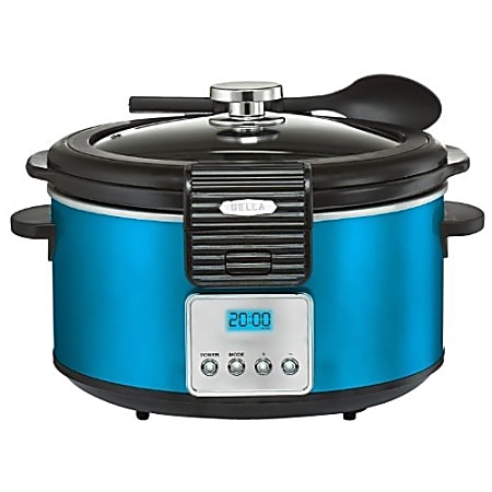 Bella 5 Quart Programmable Slow Cooker, Polished Stainless Steel 13973W -  Open Box