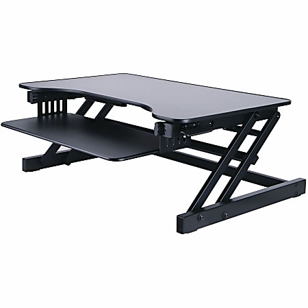 Lorell™ Sit-To-Stand Desk Riser, 16"H x 32"W x 21-1/2"D, Black
