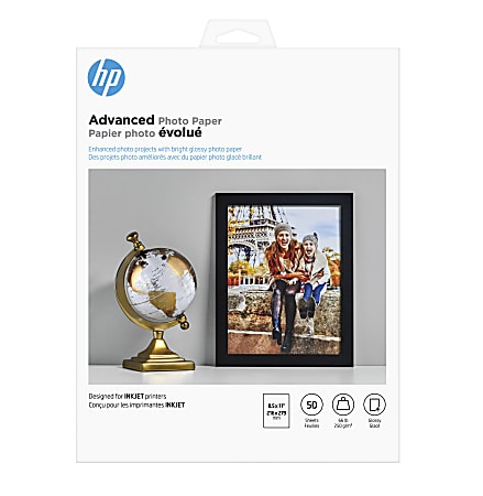 HP Advanced Photo Paper for Inkjet Printers Glossy Letter Size 8