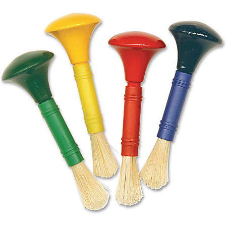 Chenille Kraft Wood Knob Paint Brush Set, Multicolor, Pack Of 4