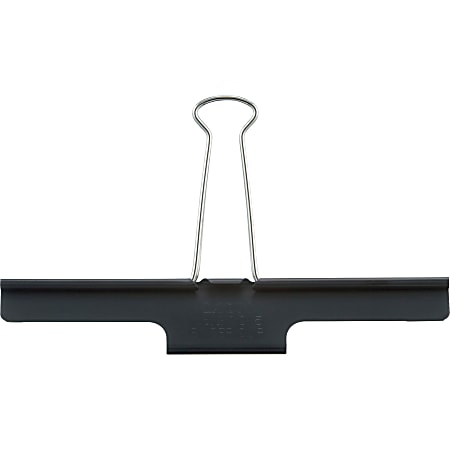 Lion Extra Large Binder Clips - X-Large - 3.4" Length x 5.9" Width - 110 Sheet Capacity - 1Each - Black