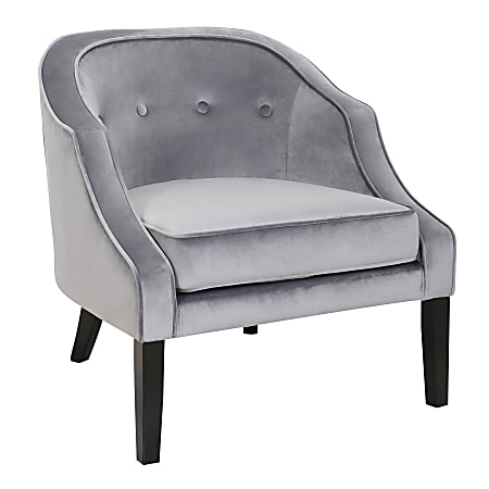 LumiSource Sofia Accent Chair, Silver/Black