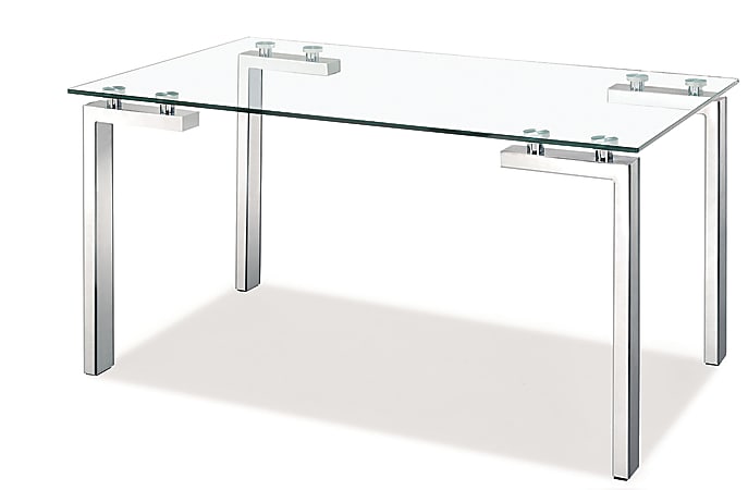 Zuo Modern Roca Dining Table, 30"H x 59"W x 35 1/2"D, Stainless Steel