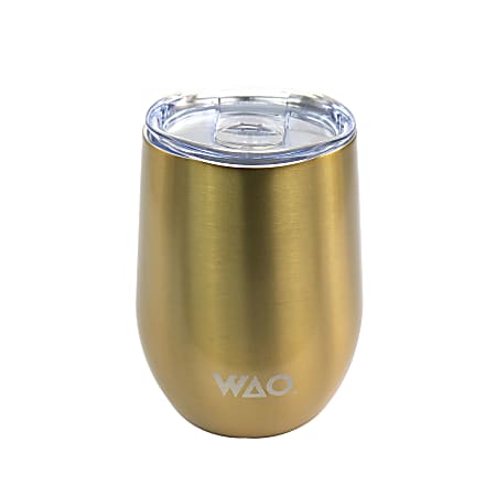 Gibson WAO Thermal Wine Tumbler, 12 Oz, Gold