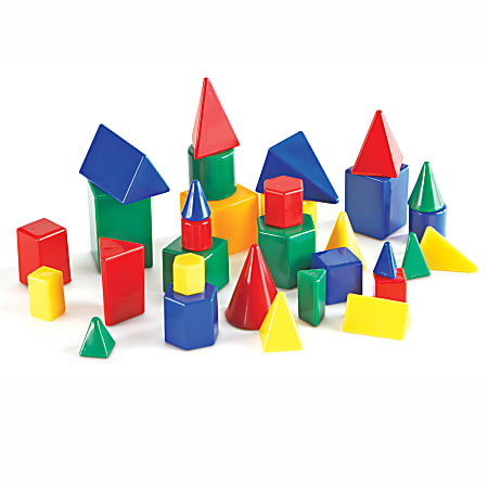 Learning Resources Mini GeoSolids®, Grades K-6, Pack Of 32