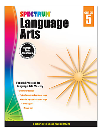 Carson-Dellosa Spectrum Language Arts Workbook, Grade 5