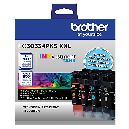Genuine Brother LC51 4-Pack Ink (Black, Cyan, Magenta, Yellow) For DCP-130C, MFC-230C - Open Box