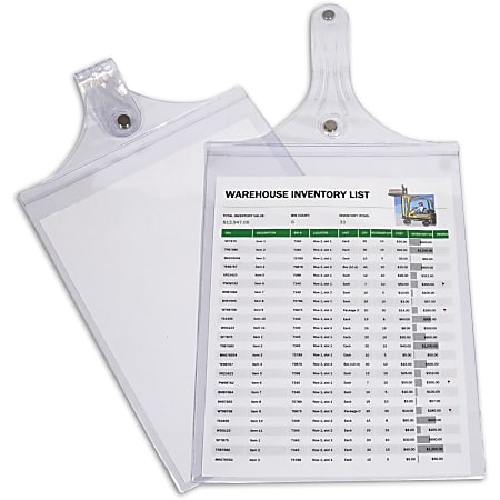 C-Line Hanging Loop Shop Ticket Holders, Welded - Both Sides Clear, 9 x 12, 15/BX, 78912