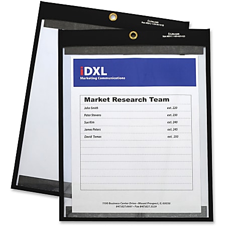 C-Line - Document holder - for ARCH A - magnetic - double-sided - clear with black edges (pack of 25)