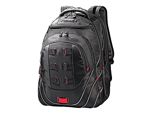 Samsonite Tectonic PerfectFit Laptop Backpack BlackRed Office Depot
