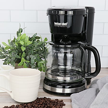 Better Chef 12 Cup Coffee Maker Black Office Depot