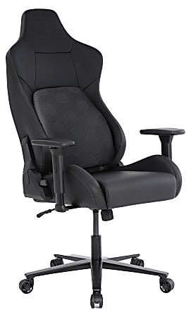RS Gaming™ Vertex Faux Leather High-Back Gaming Chair, Black