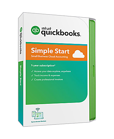 Intuit&reg; QuickBooks&reg; Online, Simple Start 2020, 1 Year Subscription