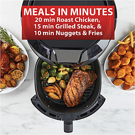 T Fal Easy Fry XXL Air Fryer Grill Combo 5.9 Quart Black - Office Depot