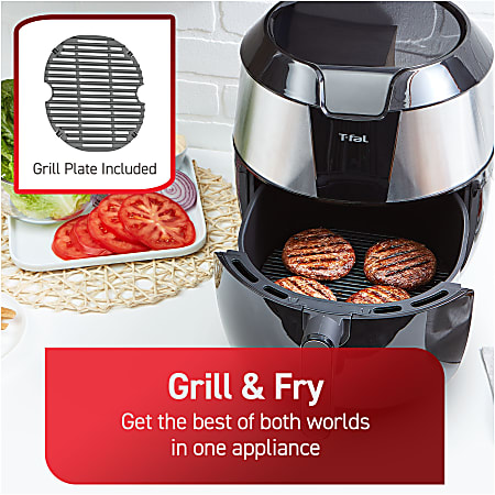 T-fal Easy Fry XXL Air Fryer & Grill Combo with One-Touch Screen, 8 Preset  Programs, 5.9 quarts, Black & Stainless Steel 
