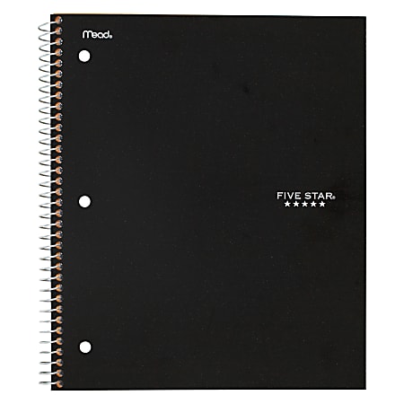 Five Star Spiral Notebook, 5-Subject with College Ruled Paper