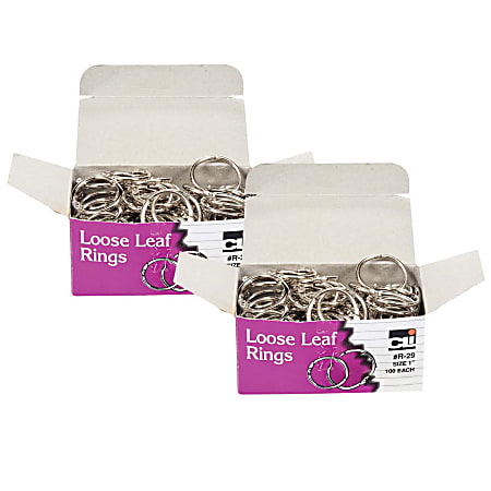 Charles Leonard Loose Leaf Book Rings 1 175 Sheets 100 Rings Per Box ...