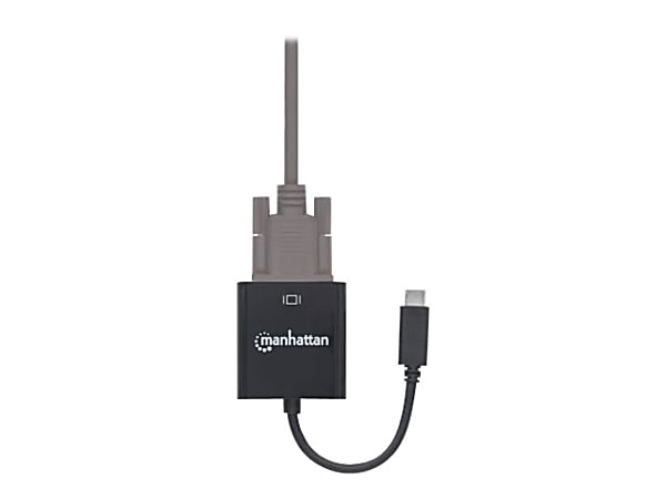 Manhattan USB-C to VGA Converter Cable, 1080p@60Hz, Black,