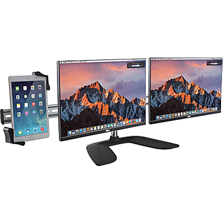 CTA Digital Tri-Screen VESA and Tablet Workstation, 20.5"H x 48.4"W x 11.8"D, Desktop, Tabletop